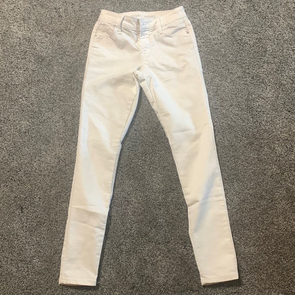 Old Navy White Rockstar Jeans Size 0